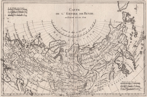 Carte de l'Empire de Russie en Europe et en Asie 1780